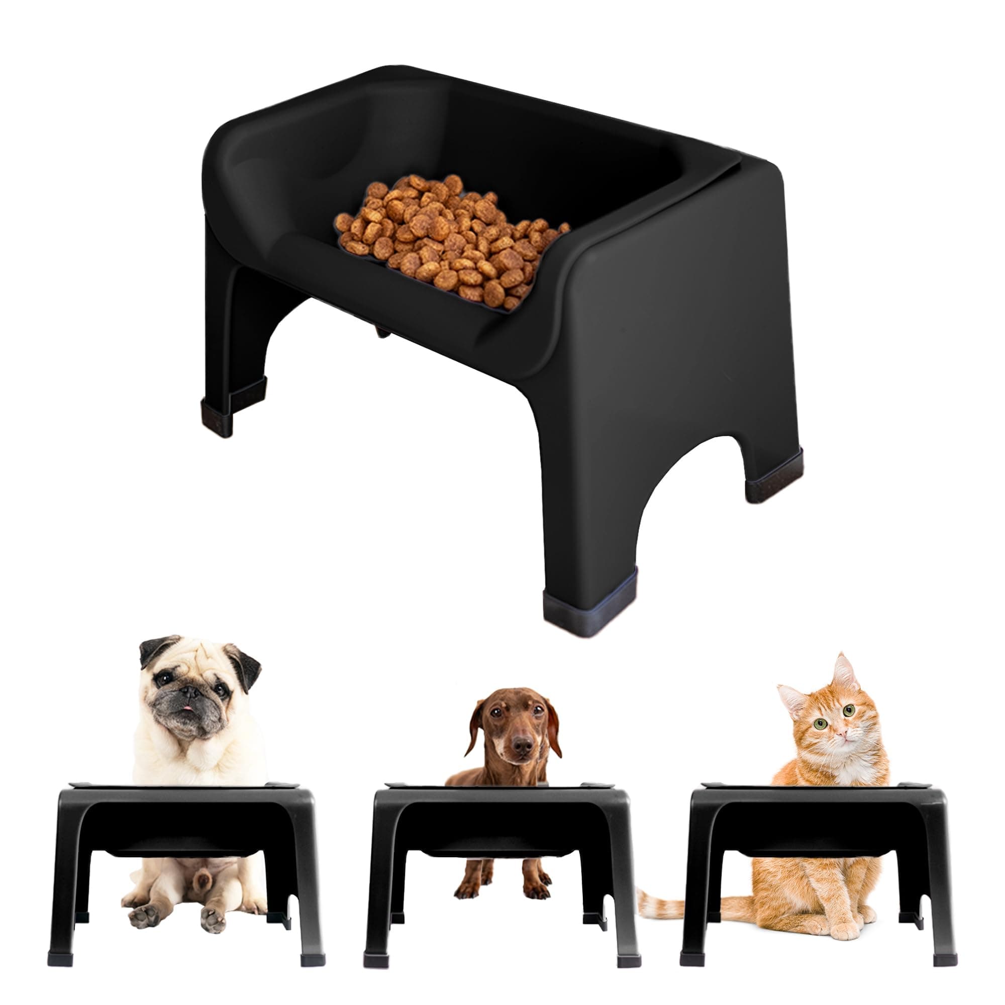 Fluff Trough Elevated Bowl for Flat-Faced Dogs